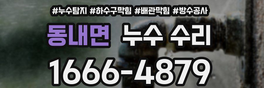 동내면 누수 수리