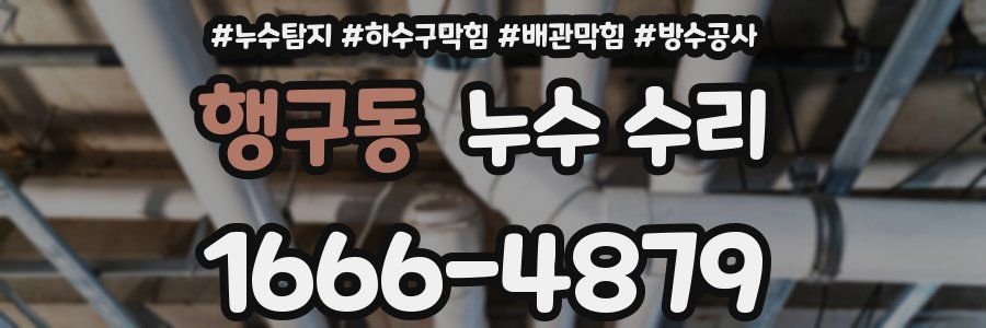 행구동 누수 수리