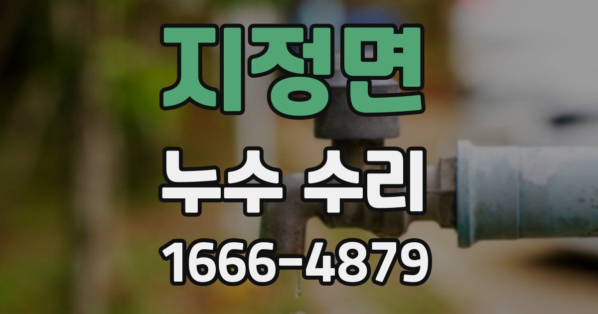 지정면 누수 수리