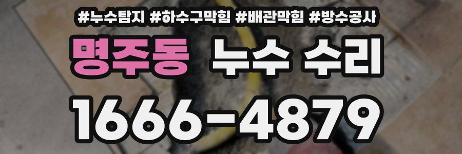 명주동 누수 수리