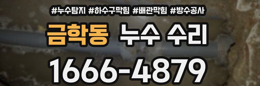 금학동 누수 수리