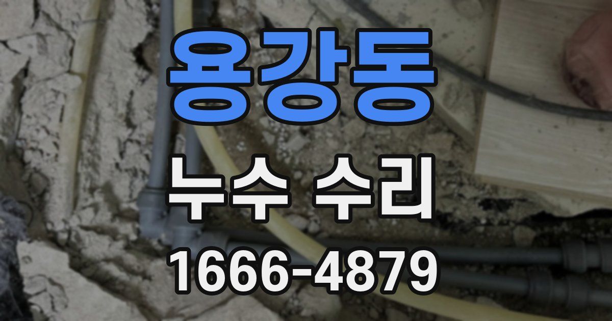용강동 누수 수리