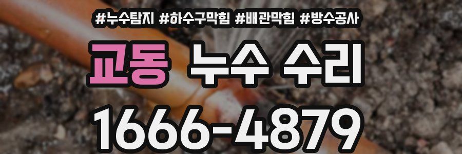 교동 누수 수리