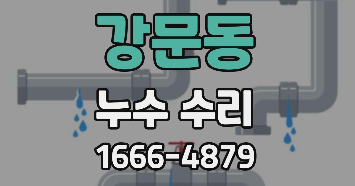 강문동 누수 수리