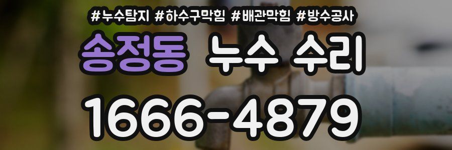 송정동 누수 수리