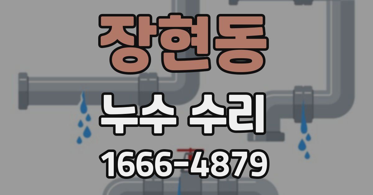 장현동 누수 수리