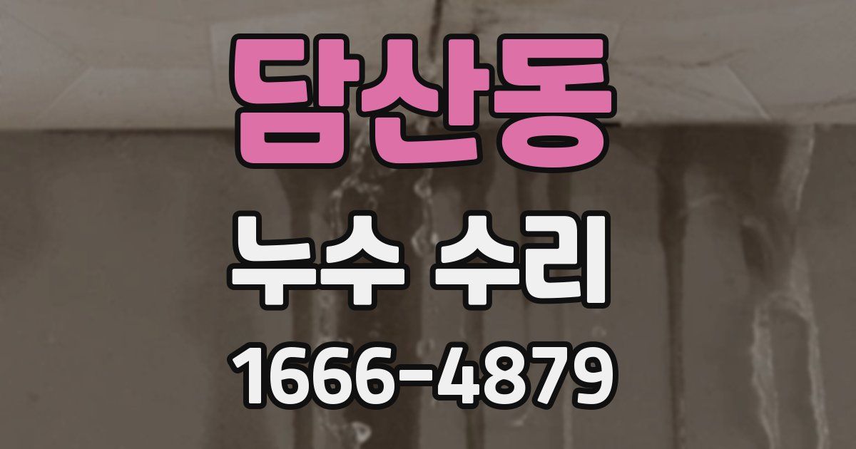 담산동 누수 수리
