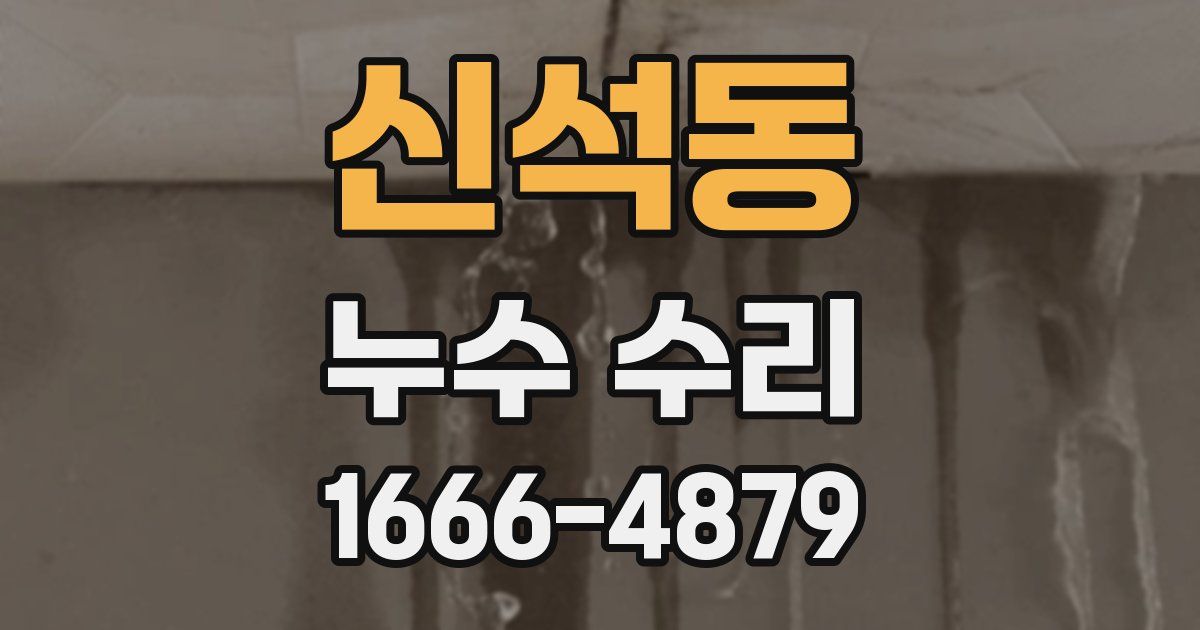 신석동 누수 수리