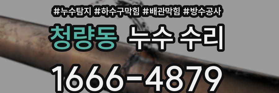 청량동 누수 수리