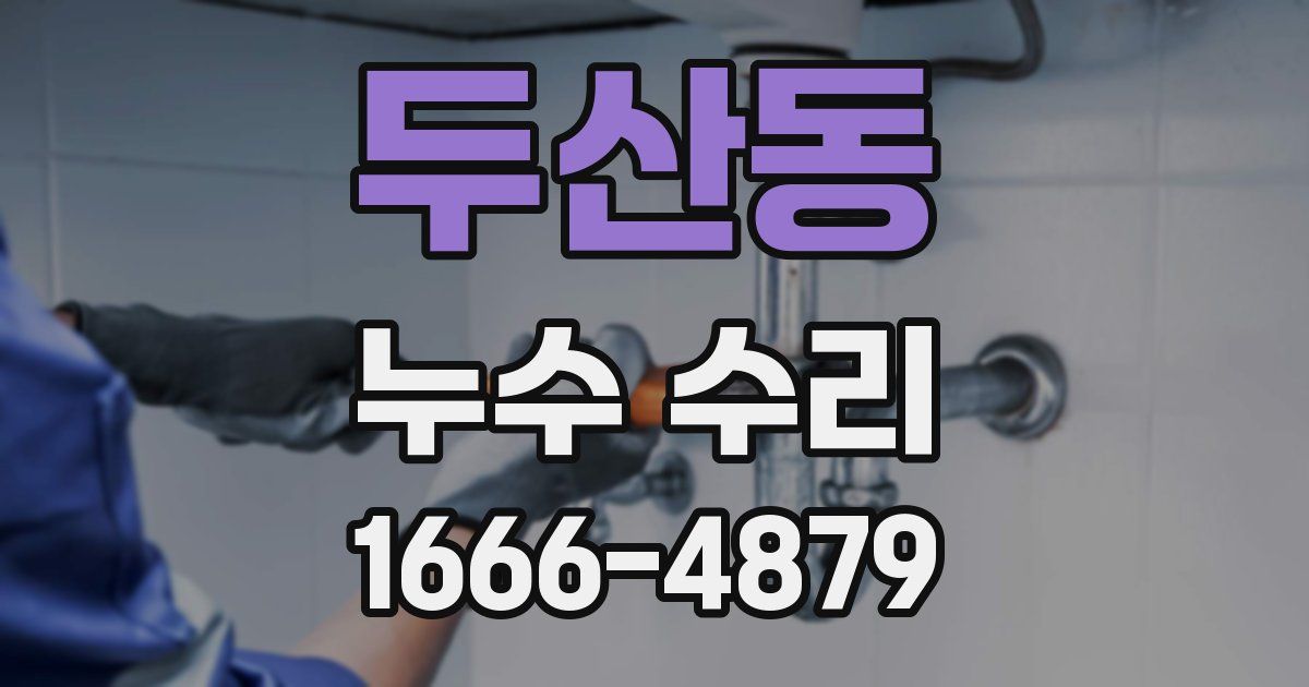 두산동 누수 수리