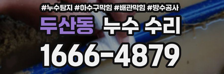 두산동 누수 수리