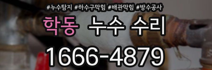 학동 누수 수리