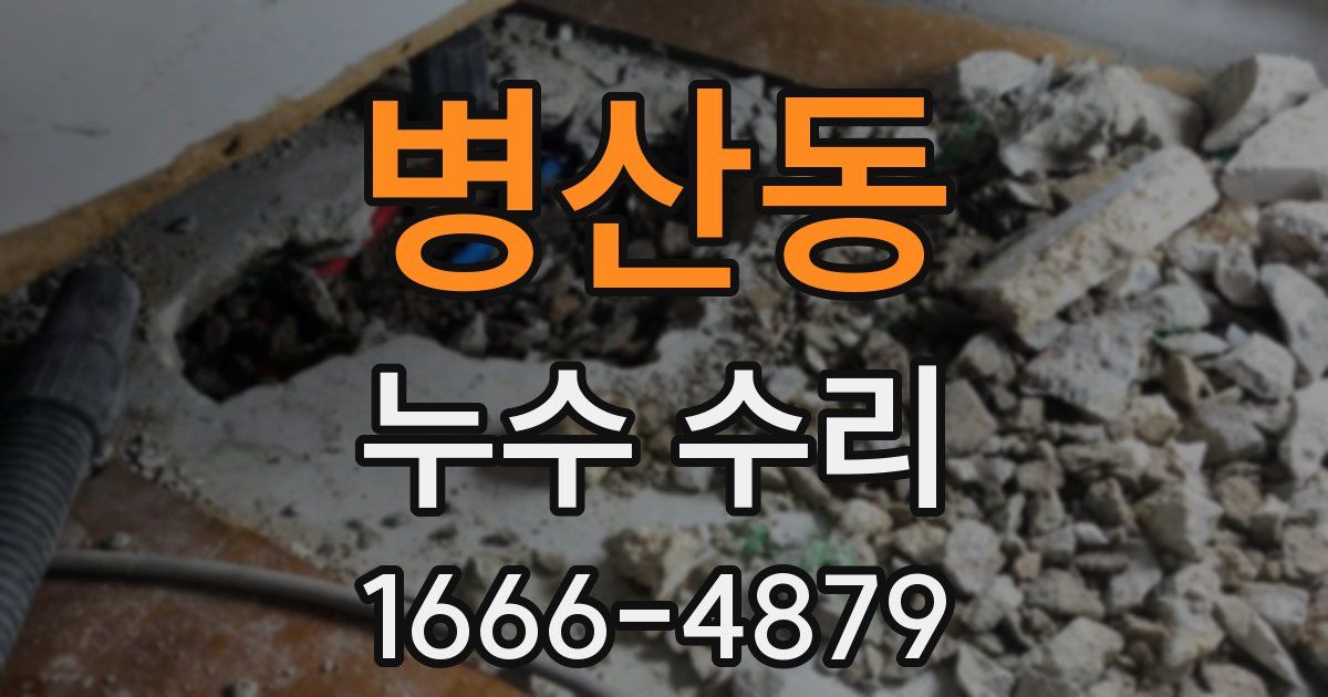 병산동 누수 수리