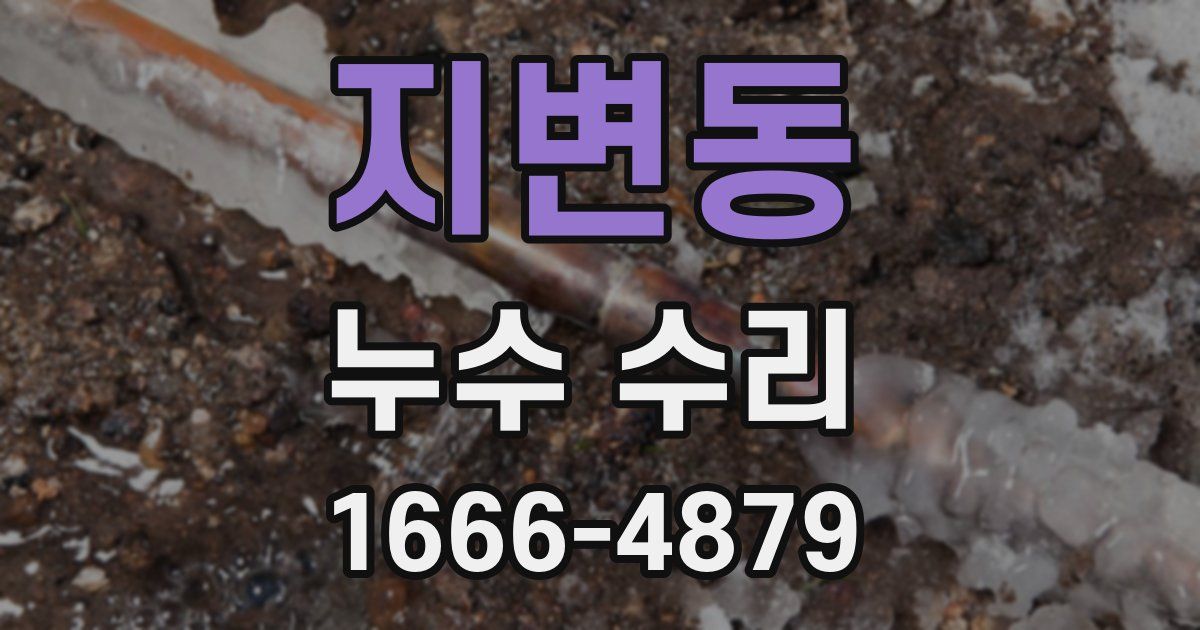 지변동 누수 수리