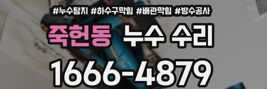 죽헌동 누수 수리