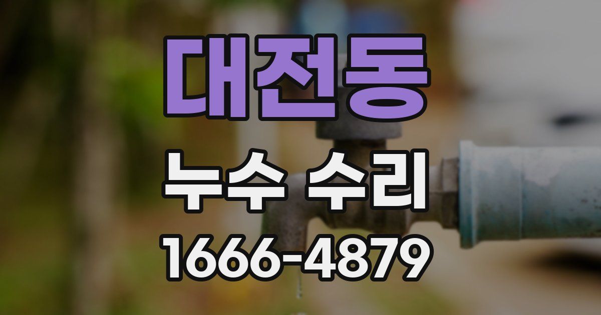 대전동 누수 수리