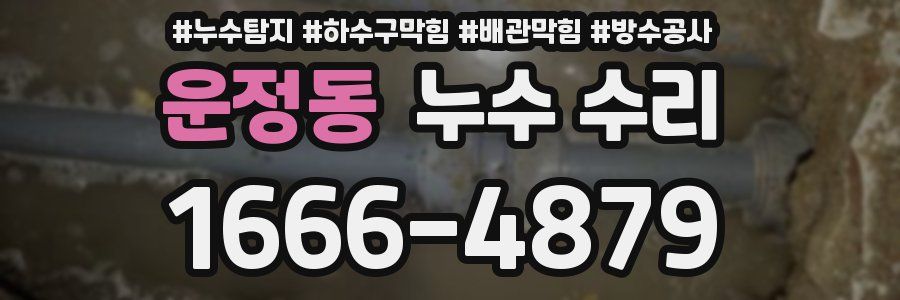 운정동 누수 수리