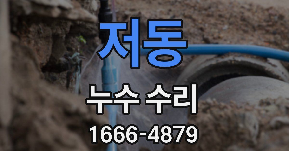 저동 누수 수리