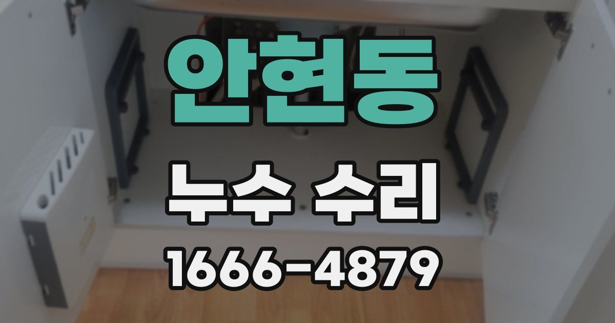 안현동 누수 수리