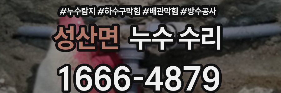 성산면 누수 수리