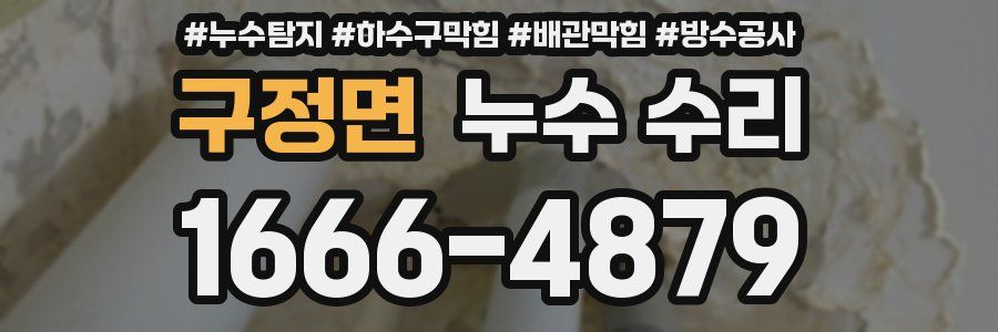 구정면 누수 수리