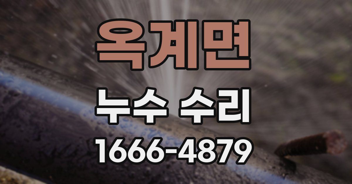 옥계면 누수 수리