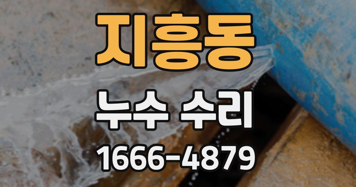 지흥동 누수 수리