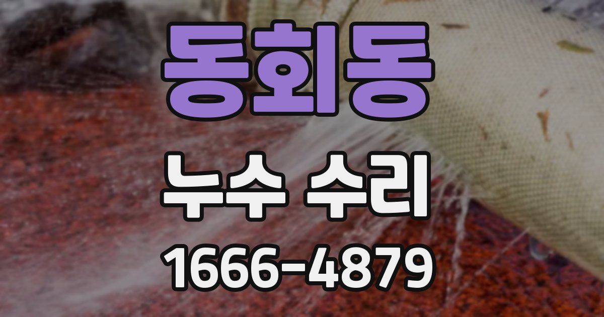 동회동 누수 수리