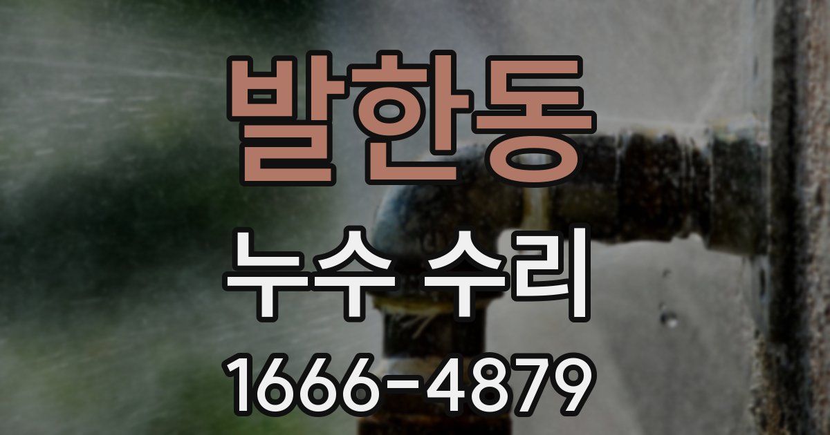 발한동 누수 수리
