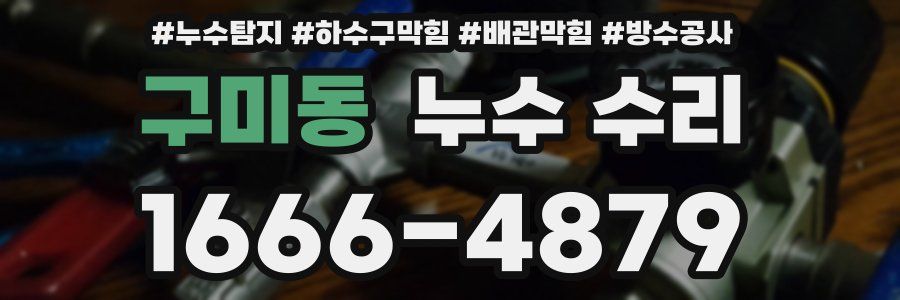 구미동 누수 수리