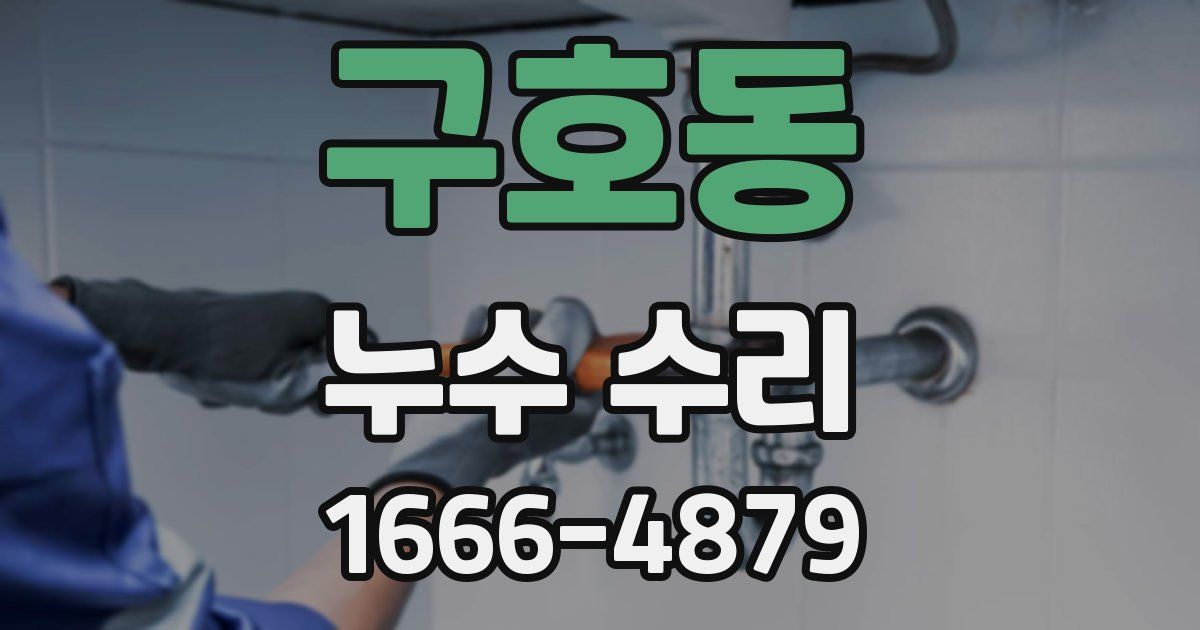 구호동 누수 수리