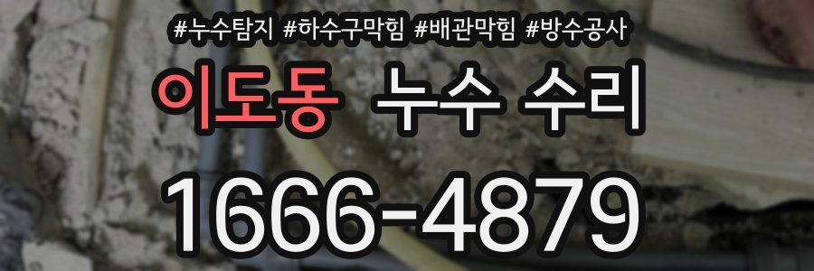 이도동 누수 수리