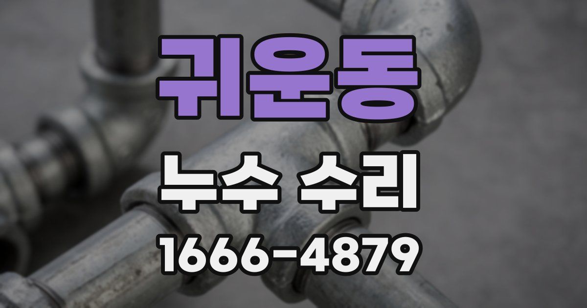귀운동 누수 수리
