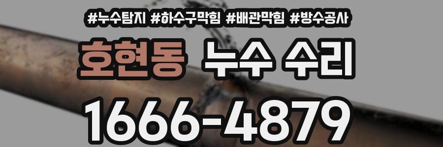 호현동 누수 수리
