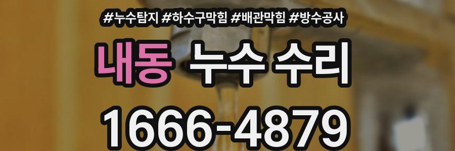 내동 누수 수리