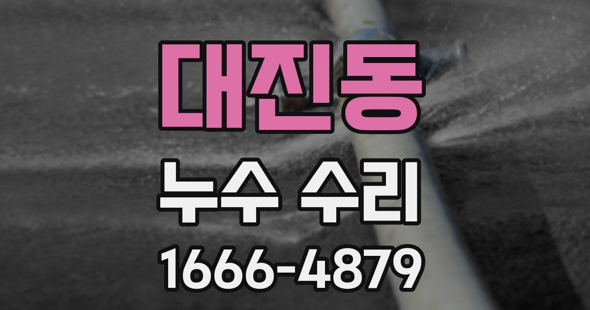 대진동 누수 수리