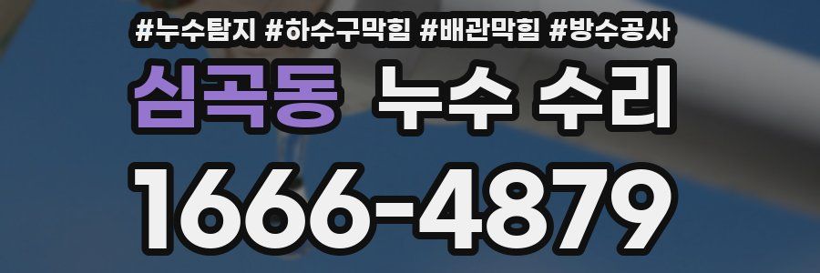 심곡동 누수 수리