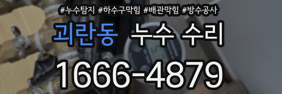 괴란동 누수 수리