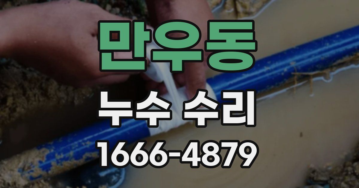 만우동 누수 수리