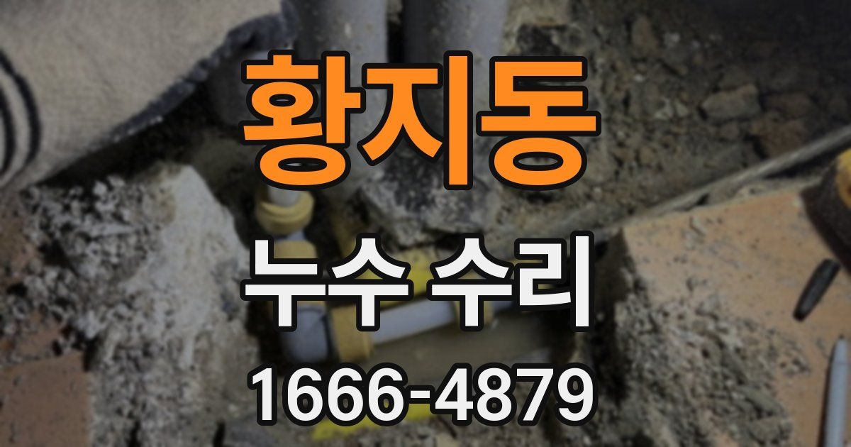 황지동 누수 수리