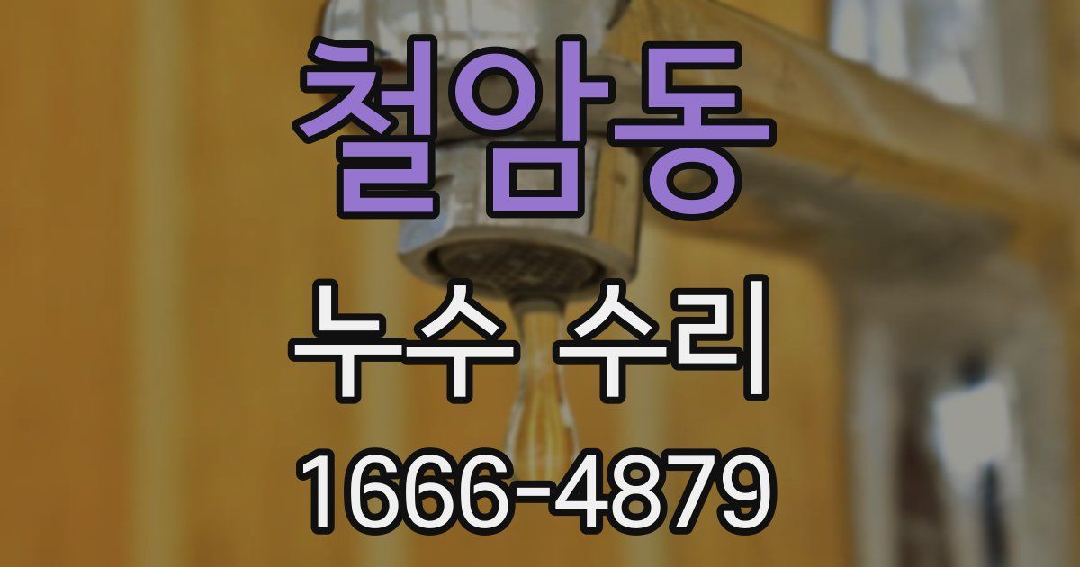 철암동 누수 수리