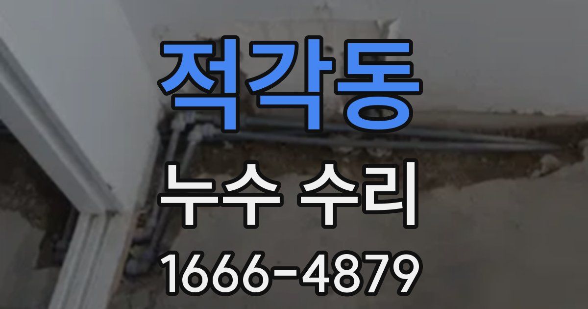 적각동 누수 수리