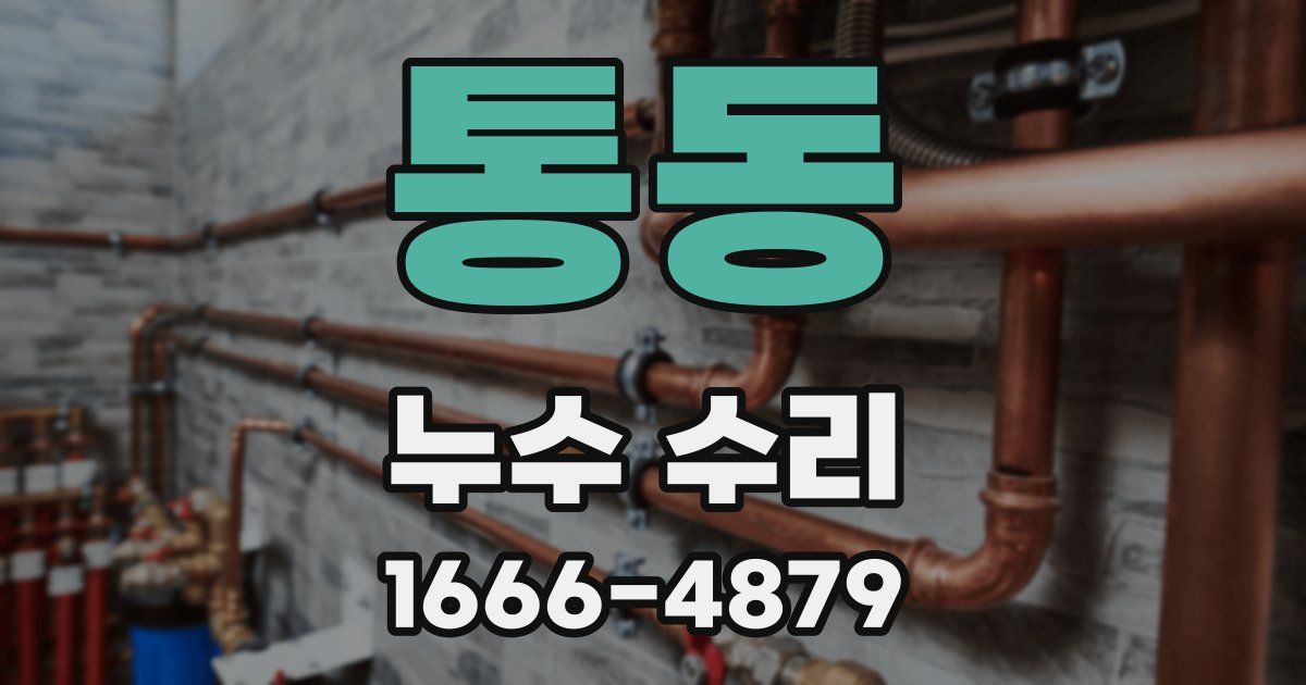 통동 누수 수리