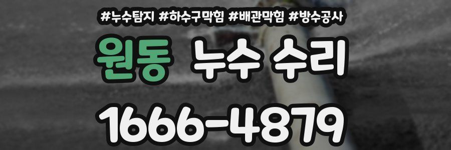 원동 누수 수리