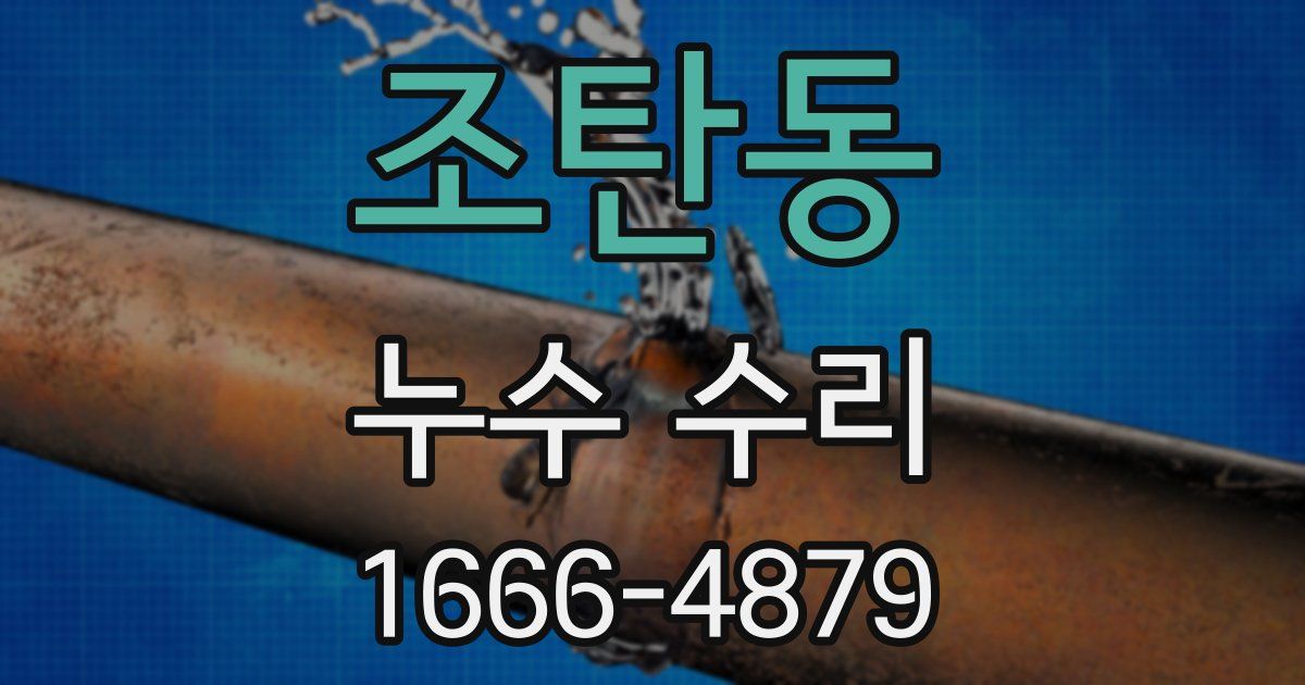 조탄동 누수 수리