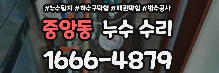 중앙동 누수 수리