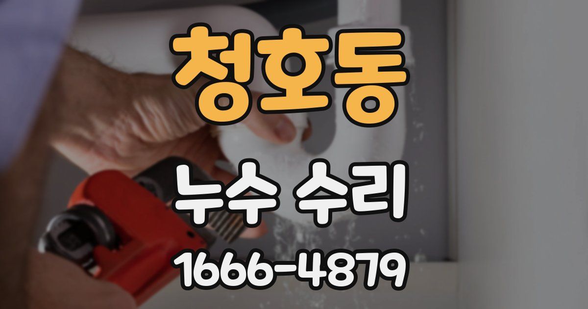 청호동 누수 수리