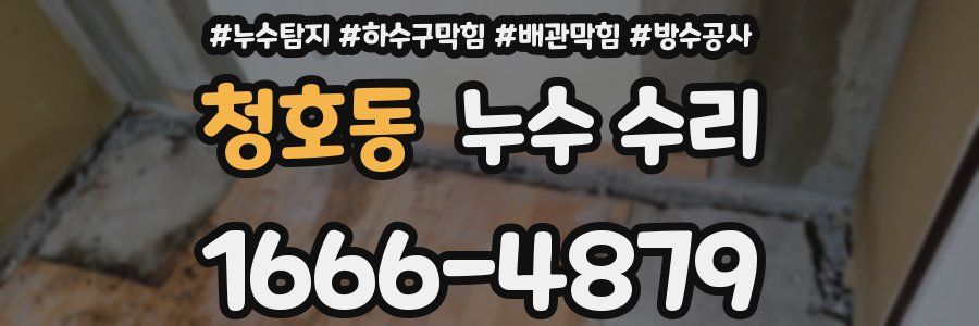청호동 누수 수리