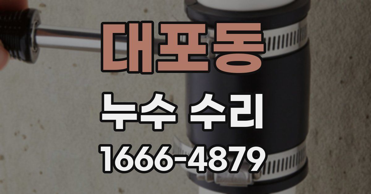 대포동 누수 수리