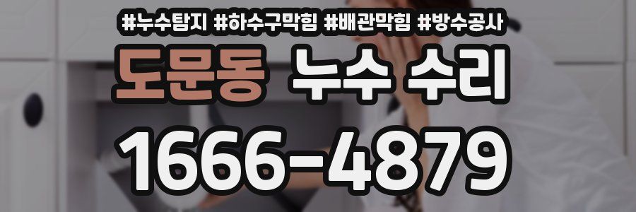 도문동 누수 수리